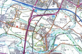 Slough Together 5 Mile Walk OS Route Map