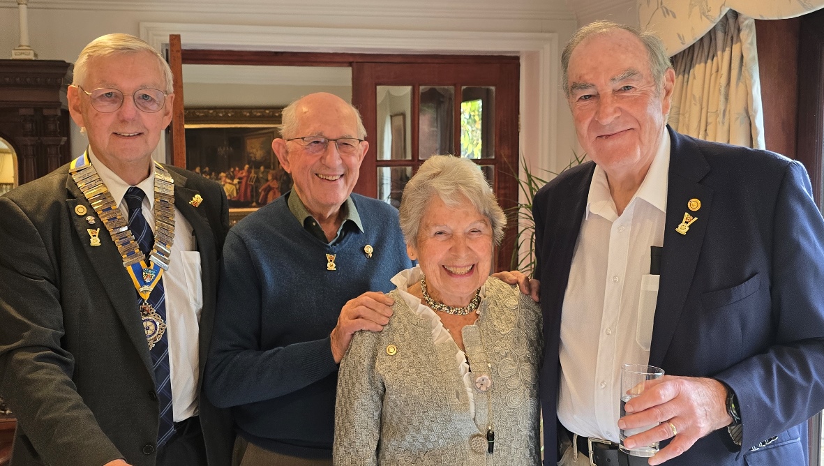 Fiona joins Slough Rotary in her own right, Geoff would be very proud