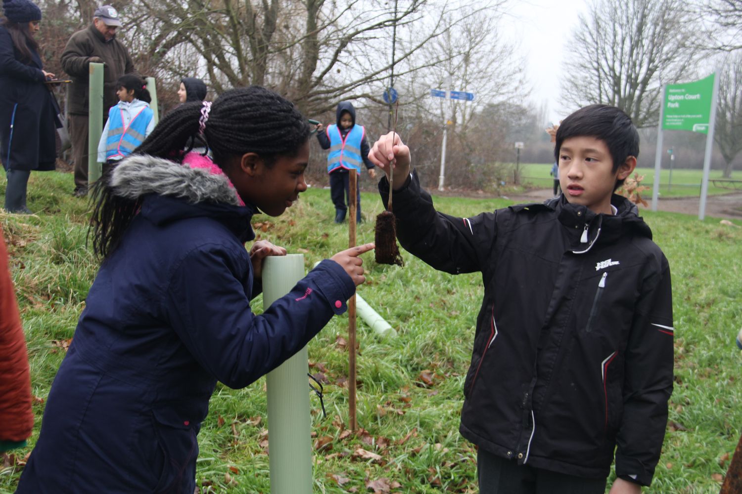 The Woodland Trust provide trees with Slough Council and local Schools to build a copse